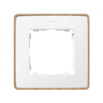 Marco de 1 a 4 elementos blanco base madera SIMON 82 Detail Madera natural SIM8201610-270
