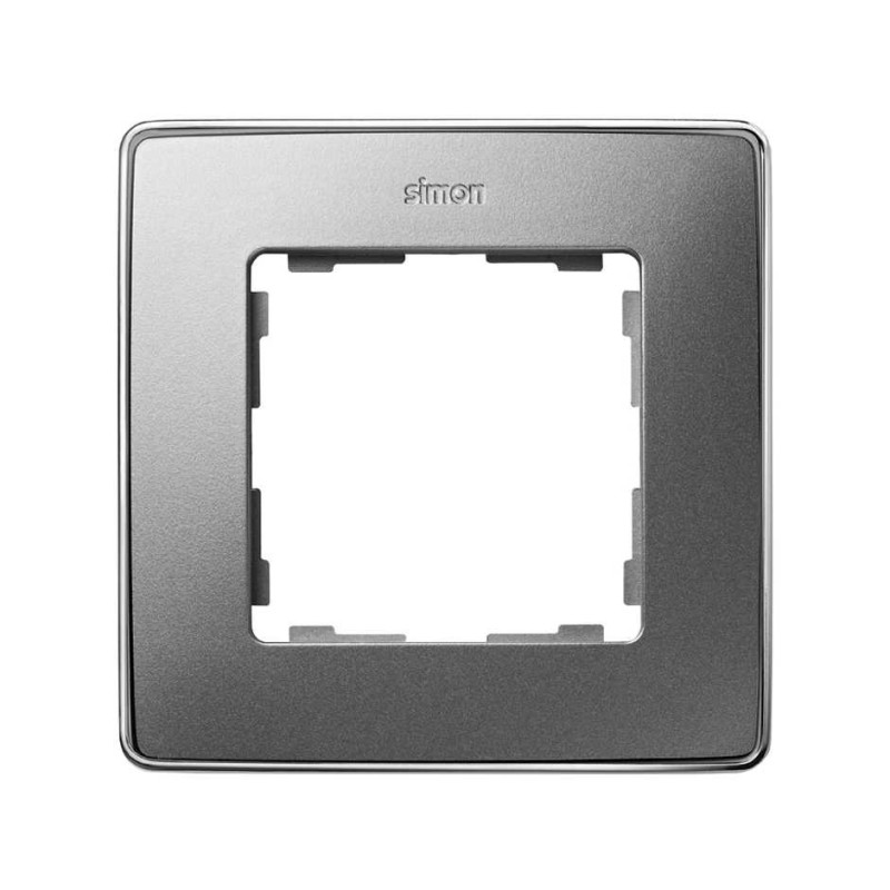 Marco de 1 a 4 elementos aluminio frio base cromo SIMON 82 Detail Metal SIM8201610-093