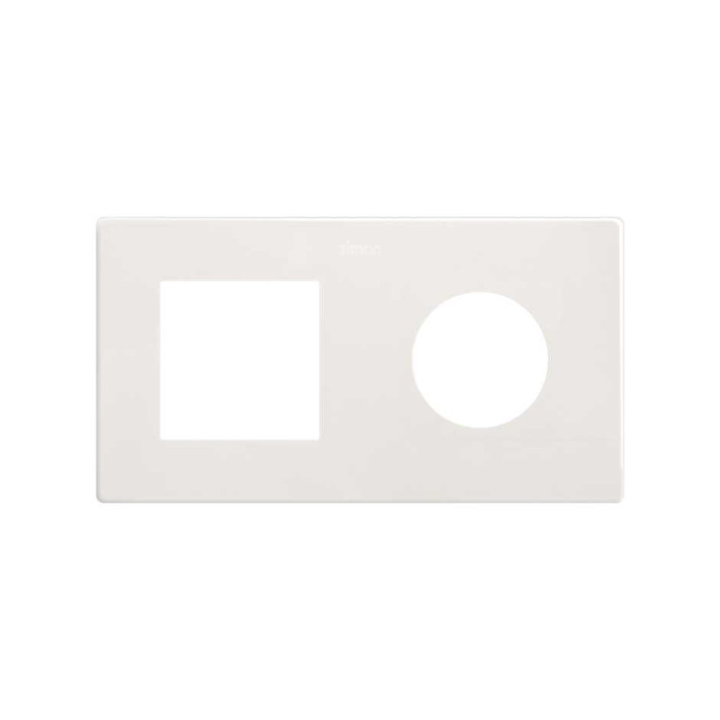 Marco minimo SIMON 270 de 2 a 4 elementos enchufe + modulos blanco SIM27190620-090