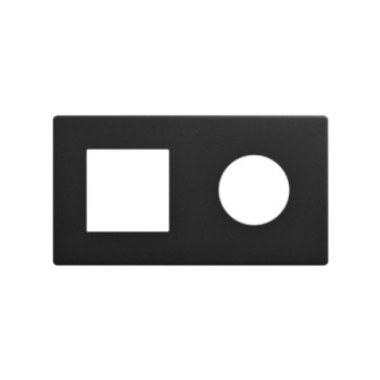 Marco minimo SIMON 270 de 2 a 4 elementos enchufe+modulos negro mate SIM27190620-100