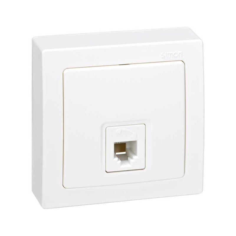 Toma de telefono con 4 contactos, para concetor RJ-11 SIMON 73 LOFT SIM73480-60