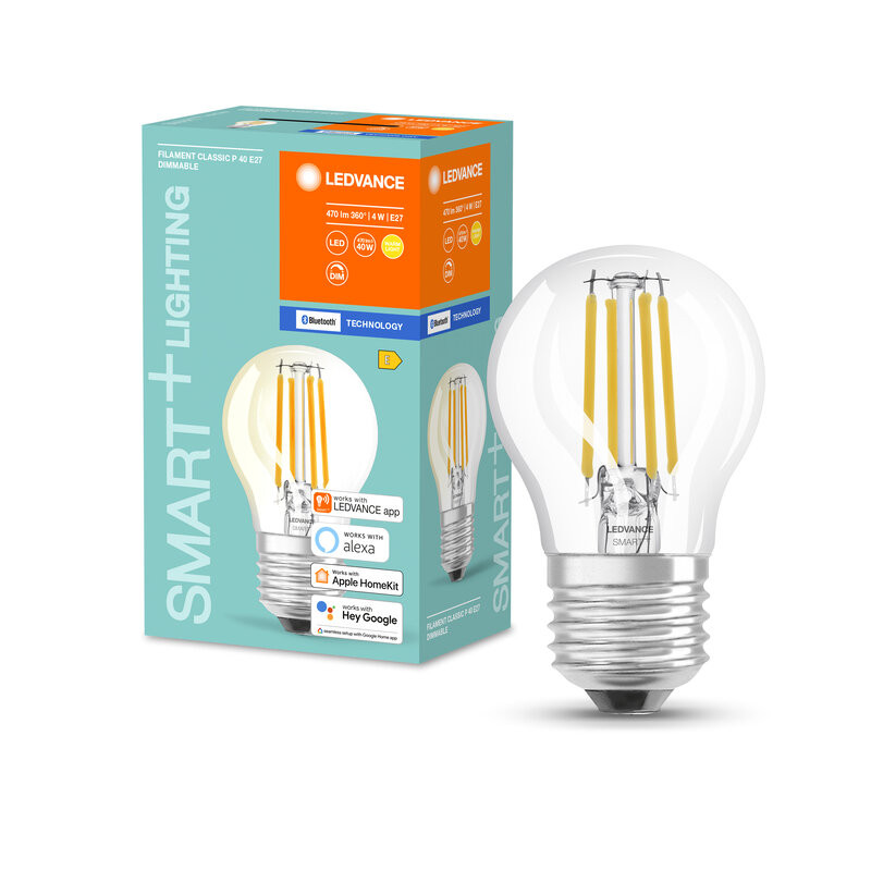 Lámpara Smart+ BT CL P FIL DIM 40 4W/827 E27 470lm LED4058075609679