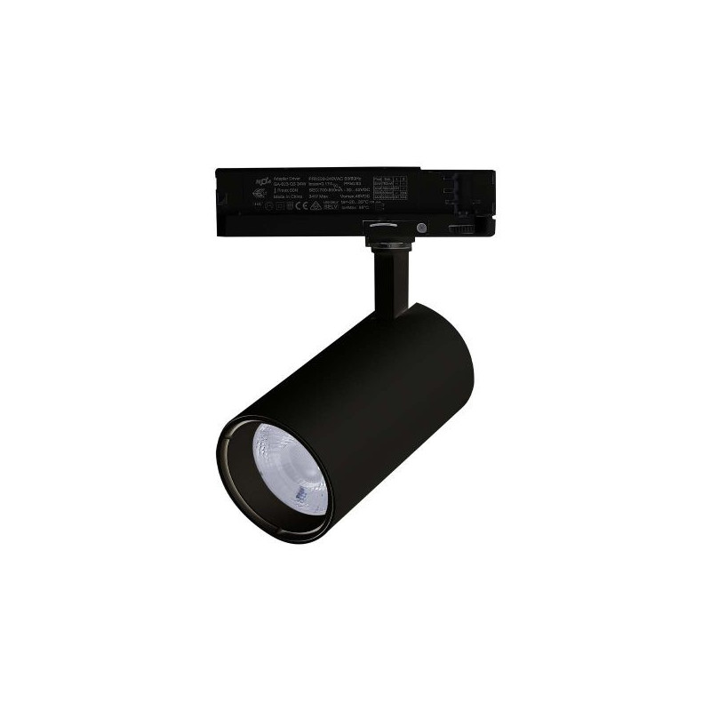 Foco carril VERSA 30W negro 36° ECOLUX ECOEC-4124