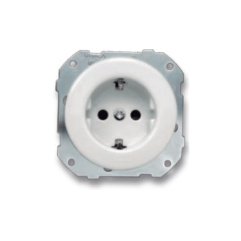 Base de enchufe bipolar francesa con espiga de contacto de tierra Fontini DO FON34208172