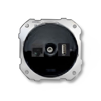 Doble toma USB con RJ45 CAT6 empotrable Fontini DO FON34719272
