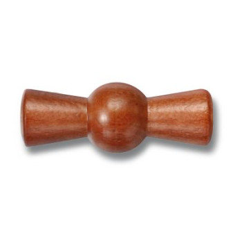 INTERRUPTOR DE PORCELANA BLANCA, MANETA MADERA MIEL