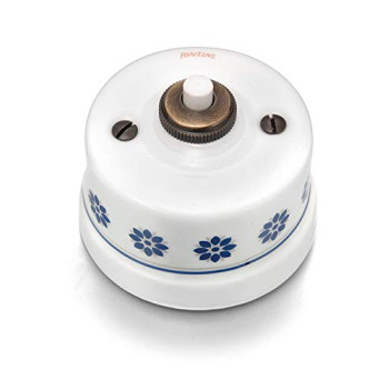PULSADOR 10A 250V PORCELANA DECOR AZUL 30312612