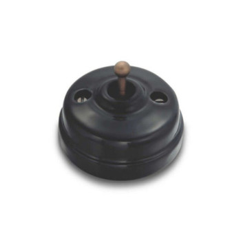 Interruptor bipolar Negro manecilla Laton Envejecido FONTINI DIMBLER FON60314352