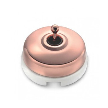 Pulsador de manecilla Cobre con base Blanco FONTINI DIMBLER FON60312722