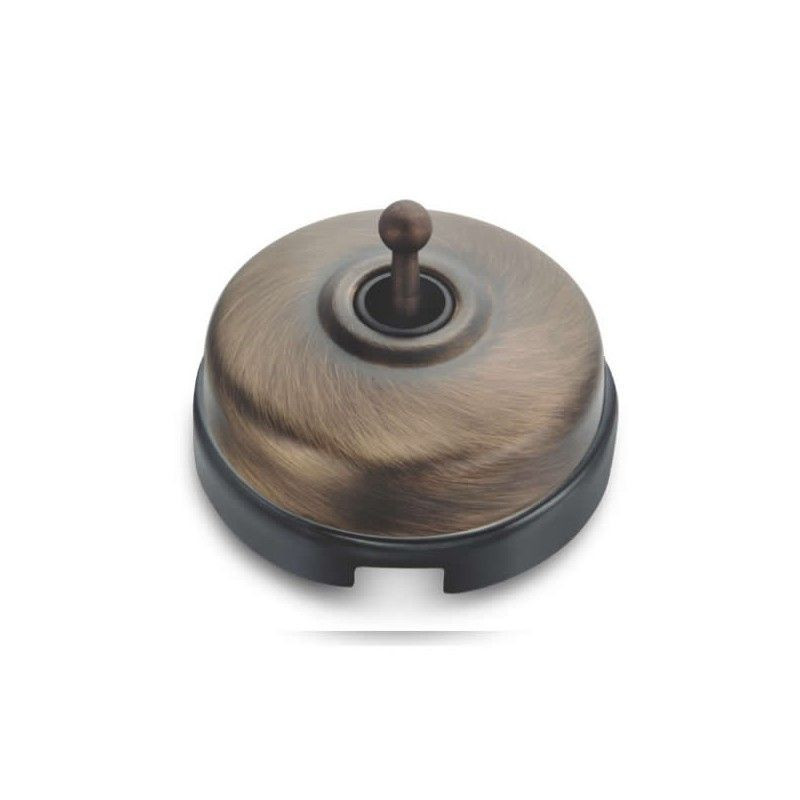 Pulsador de manecilla Laton Envejecido con base Negro FONTINI DIMBLER FON60312752