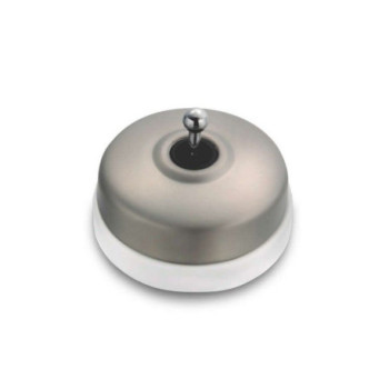 Pulsador de manecilla Niquel Satinado con base Blanco FONTINI DIMBLER FON60312562