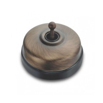 Pulsador de manecilla Laton Envejecido con base Negro FONTINI DIMBLER FON60312852