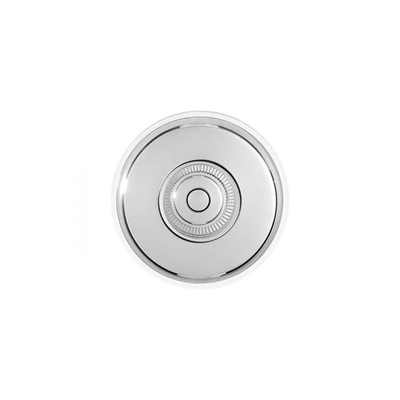 Pulsador de boton Cromo con base Blanco FONTINI DIMBLER FON60310812