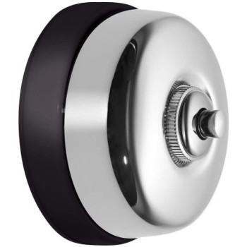 Pulsador de boton Cromo con base Negro FONTINI DIMBLER FON60310772
