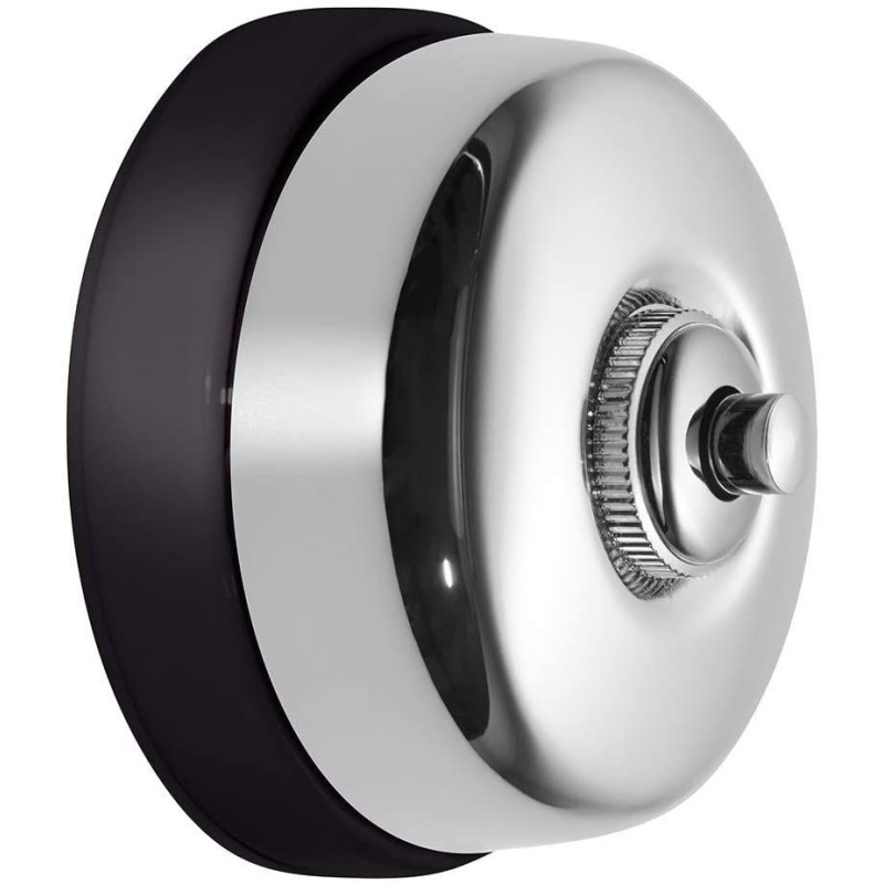 Pulsador de boton Cromo con base Negro FONTINI DIMBLER FON60310772