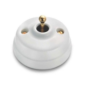 Pulsador toggle Blanco manecilla Dorado Brillo FONTINI DIMBLER FON60312632