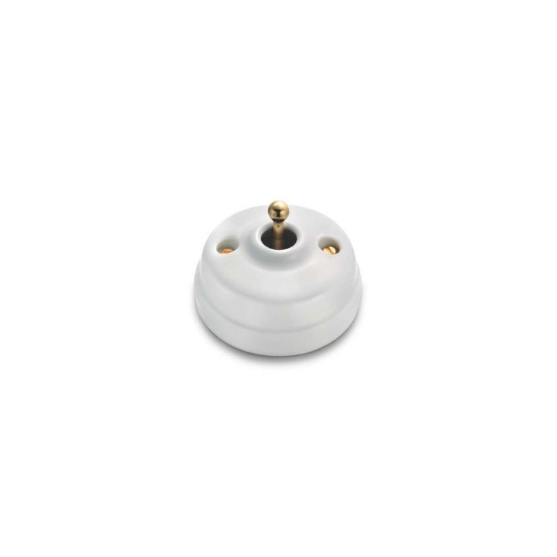Pulsador toggle Blanco manecilla Dorado Brillo FONTINI DIMBLER FON60312632