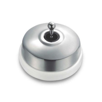 Interruptor bipolar Cromo con base Blanco FONTINI DIMBLER FON60314682