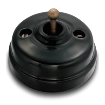 Pulsador toggle Negro manecilla Laton Envejecido FONTINI DIMBLER FON60312352