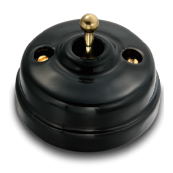 Pulsador toggle Negro manecilla Dorado Brillo FONTINI DIMBLER FON60312332