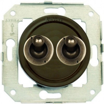 Doble Pulsador Marron para persianas manecilla Patine FONTINI VENEZIA FON65342572