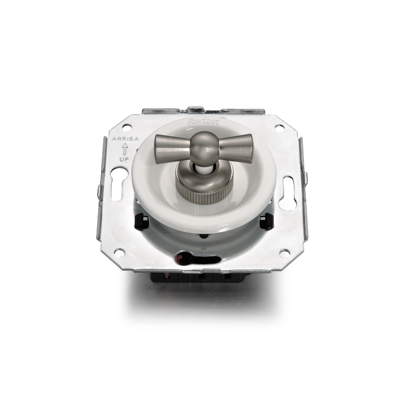Doble interruptor Blanco manecilla Niquel FONTINI VENEZIA FON35300252