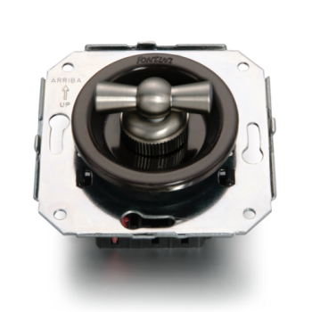Doble interruptor Marron manecilla Niquel FONTINI VENEZIA FON35300522