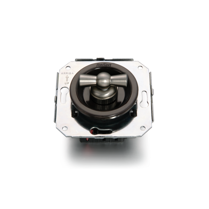 Doble interruptor Marron manecilla Niquel FONTINI VENEZIA FON35300522