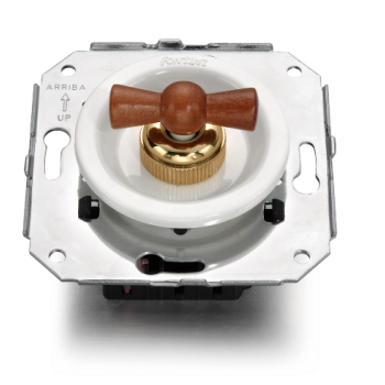 Doble pulsador rotativo Blanco manecilla Dorado FONTINI VENEZIA FON35344162