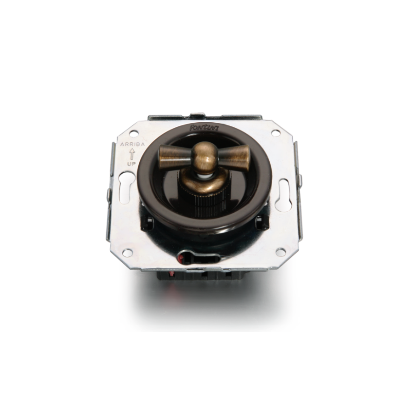 Doble pulsador rotativo Marron manecilla Patine FONTINI VENEZIA FON35344572