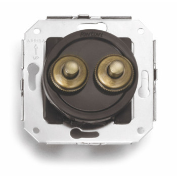 Doble Pulsador Marron empotrado con boton Patine FONTINI VENEZIA FON35343572