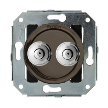 Doble Pulsador Marron con boton Cromo Brillo FONTINI VENEZIA FON35343582