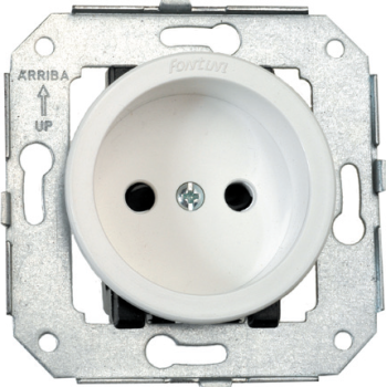 Base de enchufe bipolar sin tomatierra Blanco FONTINI VENEZIA FON35209052