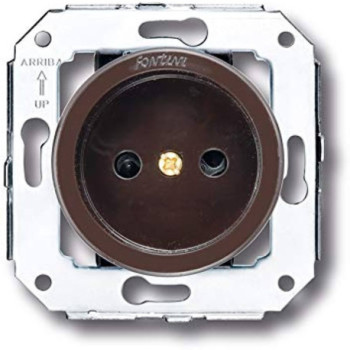 Base de enchufe bipolar sin tomatierra Marron FONTINI VENEZIA FON35209032