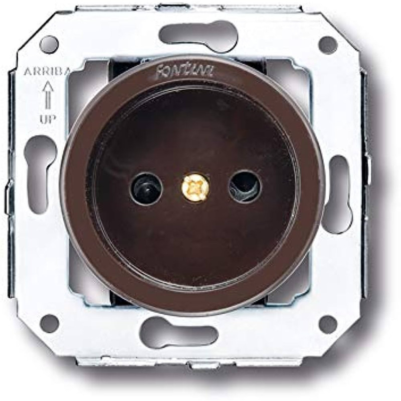 Base de enchufe bipolar sin tomatierra Marron FONTINI VENEZIA FON35209032