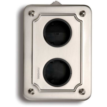 Caja De Superficie Metalica Niquel Satinado FONTINI VENEZIA 35409512