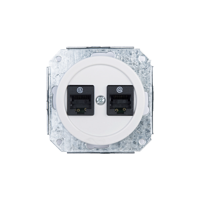 Dobe toma telefonia 6 vias + RJ45 CAT6 Blanco FONTINI VENEZIA FON35708052