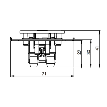 Base enchufe bipolar francesa con espiga de contacto Marron FONTINI VENEZIA FON35208032