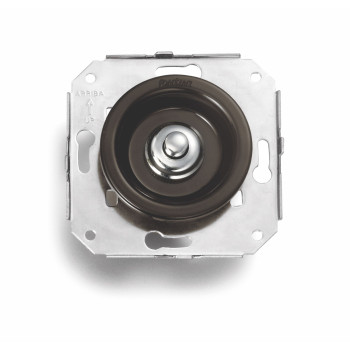 Pulsador Marron empotrado con boton Cromo Brillo FONTINI VENEZIA FON35310582