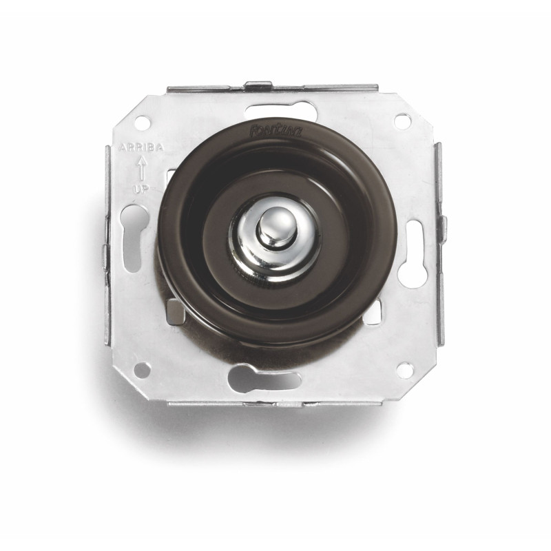 Pulsador Marron empotrado con boton Cromo Brillo FONTINI VENEZIA FON35310582