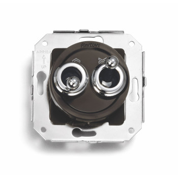 Doble Pulsador Marron para persianas manecilla Cromo FONTINI VENEZIA FON65342522