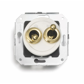 Doble Pulsador Blanco para persianas manecilla Dorado FONTINI VENEZIA FON65342302