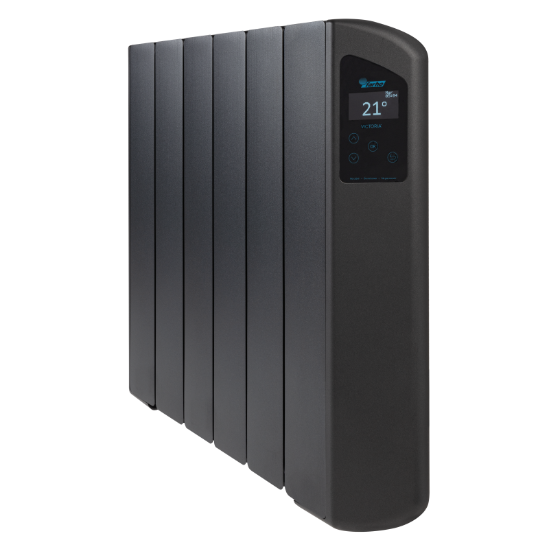 Emisor Victoria SMART Antracita con control por wifi 1000 W FARHO FARVICNPN06