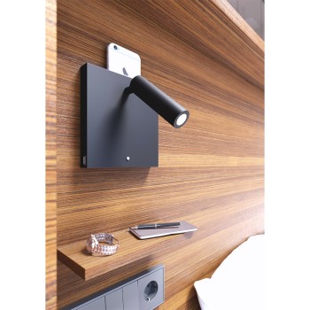 Aplique de pared Sweet negro 4W