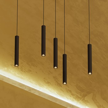 Foco LED suspendido Atmos negro