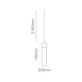 Foco LED Suspendido ALP 5W 150mm Blanco BENEITO FAURE BEN5098