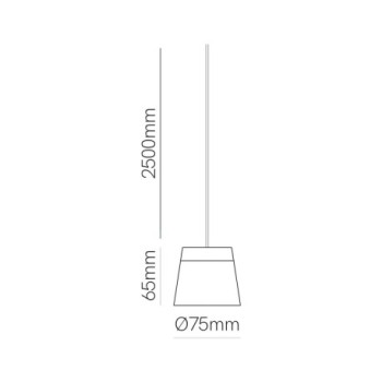 Lampara colgante decorativa LIEVO SUSPENSION 8W Switch Negro BENEITO FAURE BEN5089