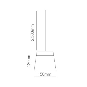 Lampara colgante decorativa LIEVO SUSPENSION XL 8W Switch Blanco BENEITO FAURE BEN5090