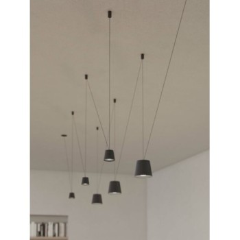 Lampara colgante decorativa LIEVO SUSPENSION XL 8W Switch Negro BENEITO FAURE BEN5091