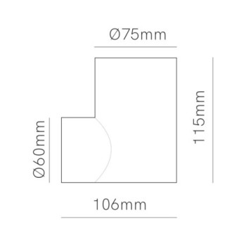 Aplique de pared ONE WALL GU10 115mm Corten BENEITO FAURE